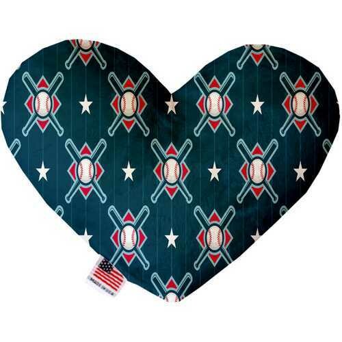 Bats and Balls 8 Inch Heart Dog Toy