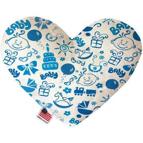 Baby Boy 8 inch Heart Dog Toy