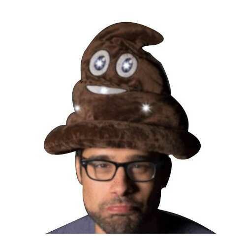 LED Poop Head Swirl Hat Brown