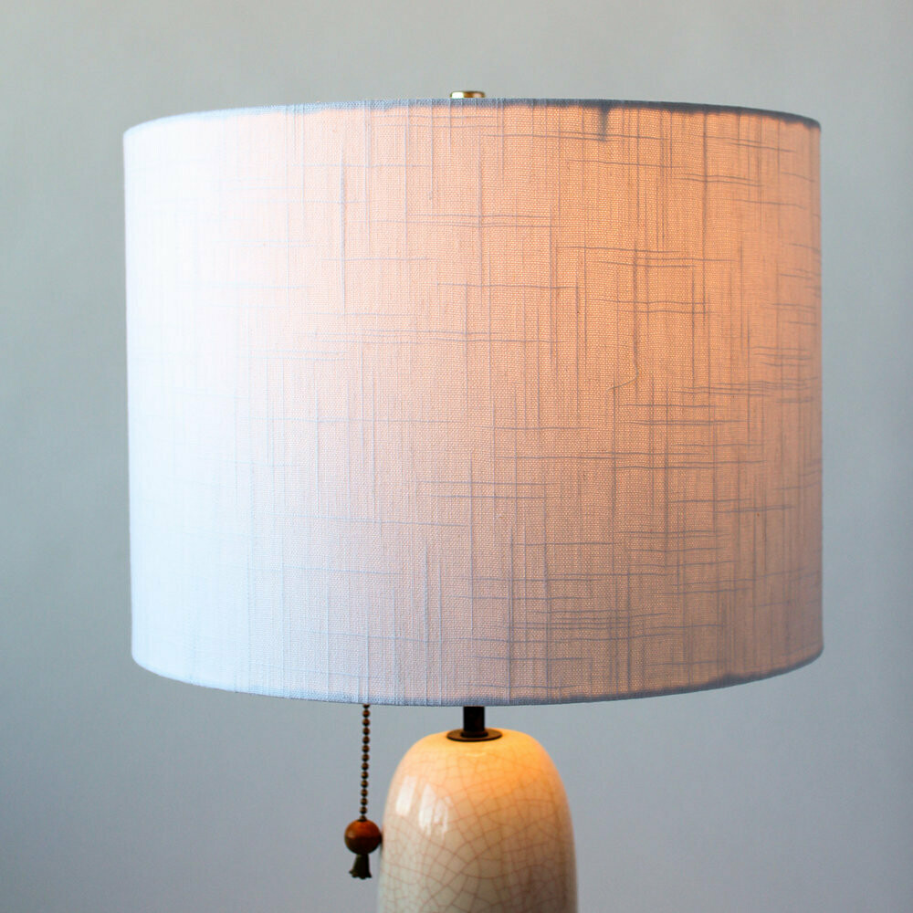 White Textured Linen Shade- Custom Montreal Design