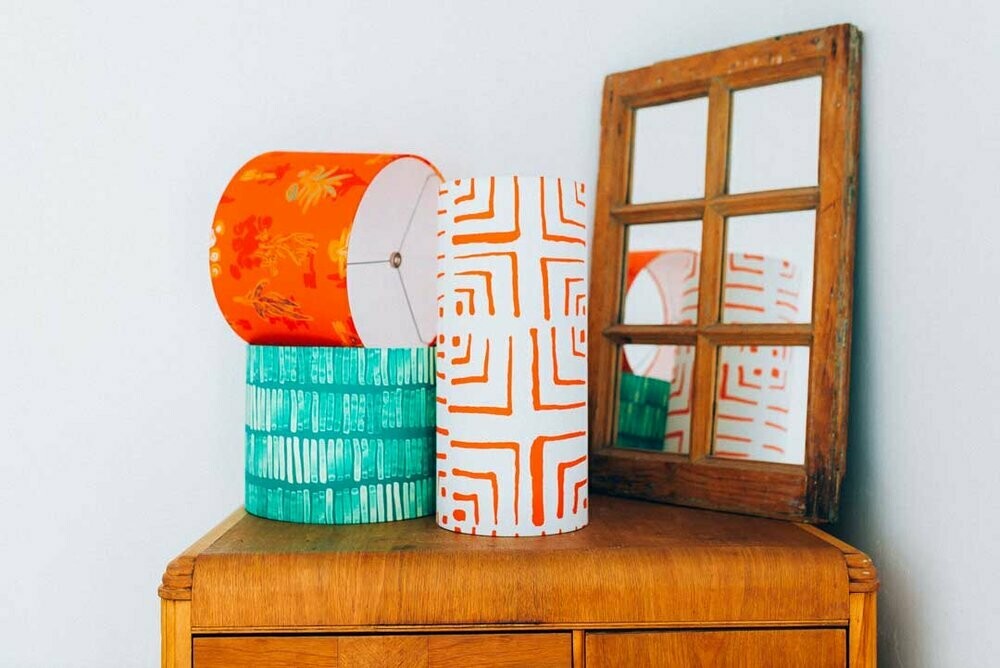 Handcrafted Linen Cotton Lampshade in Piña | Pounce- Custom Montreal Design