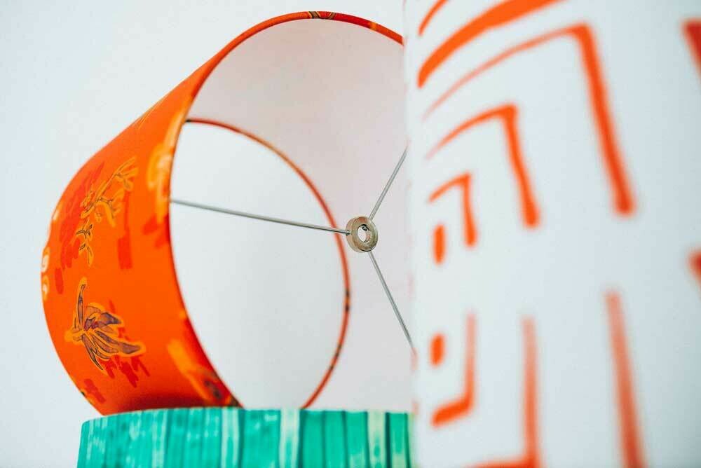 Handcrafted Linen Cotton Lampshade in Piña | Pounce- Custom Montreal Design