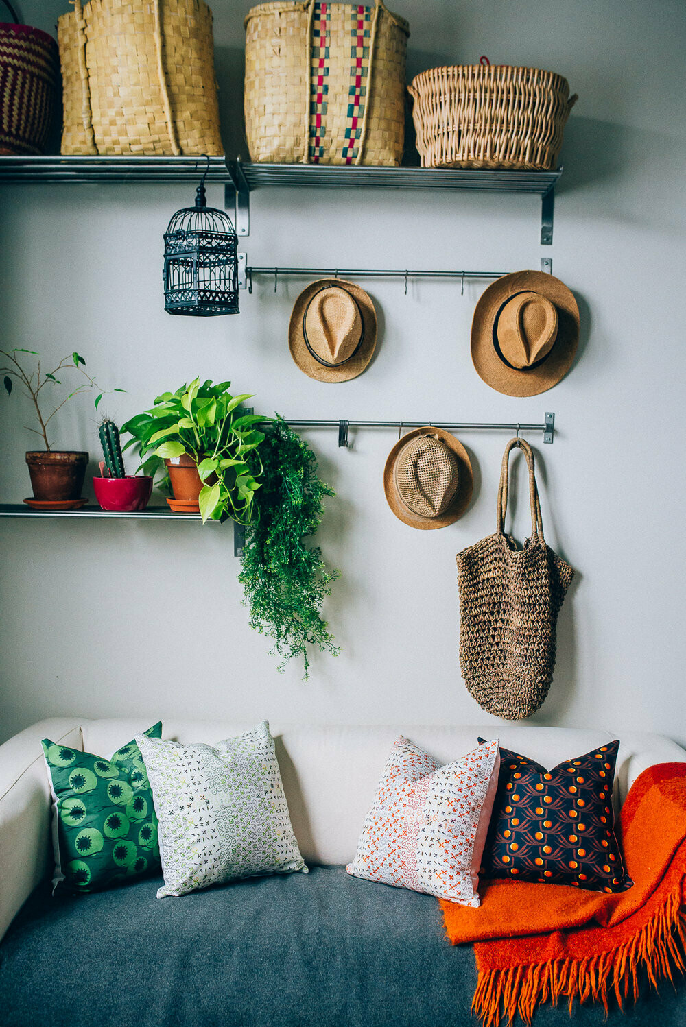 Linen Cotton Decorative Pillow - Pillow in Alleys | Dawn Pattern - Handcrafted Montreal