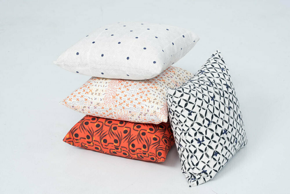 Linen Cotton Decorative Pillow - Pillow in Alleys | Dawn Pattern - Handcrafted Montreal