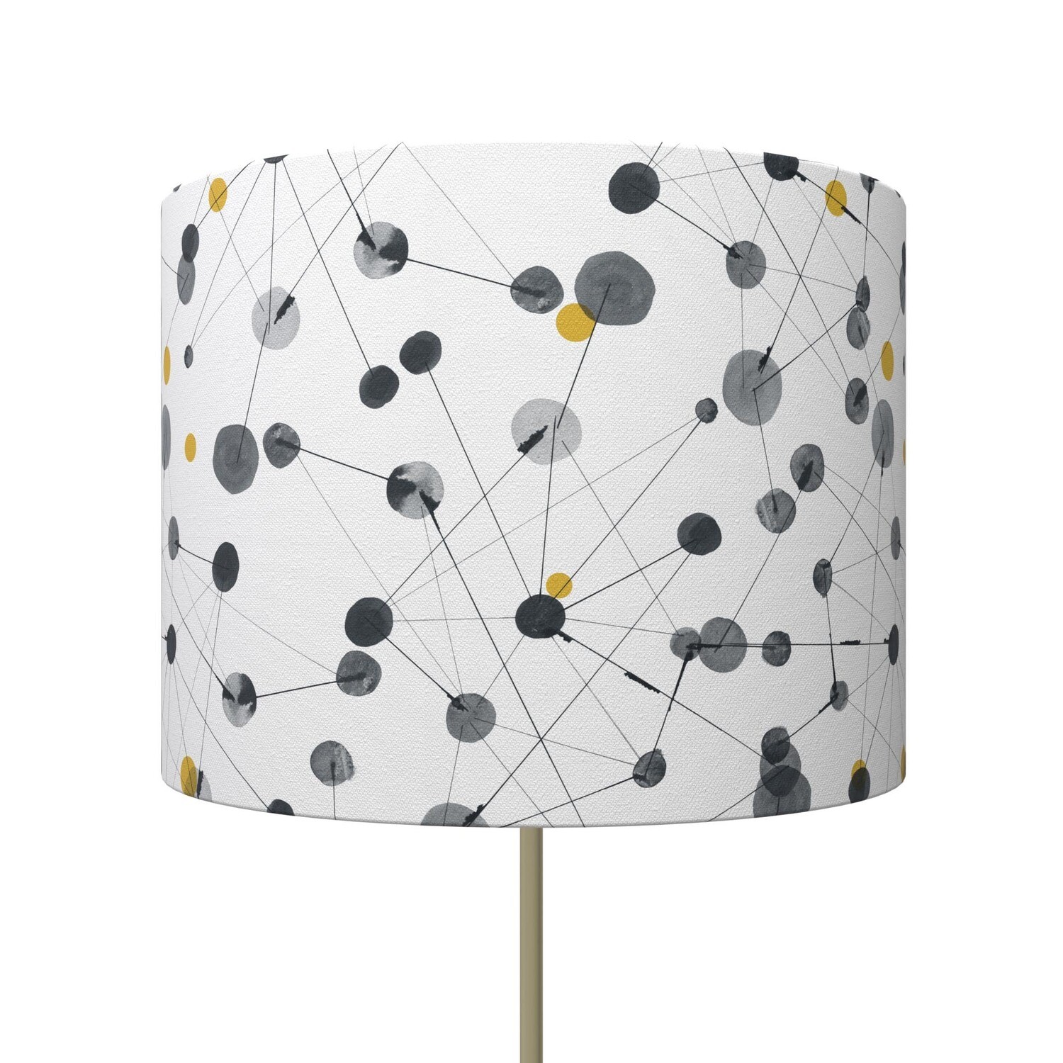 Handcrafted Linen Cotton Lampshade in GeoDot | Winter Sun- Custom Montreal Design