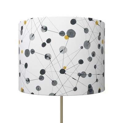Handcrafted Linen Cotton Lampshade in GeoDot | Winter Sun- Custom Montreal Design