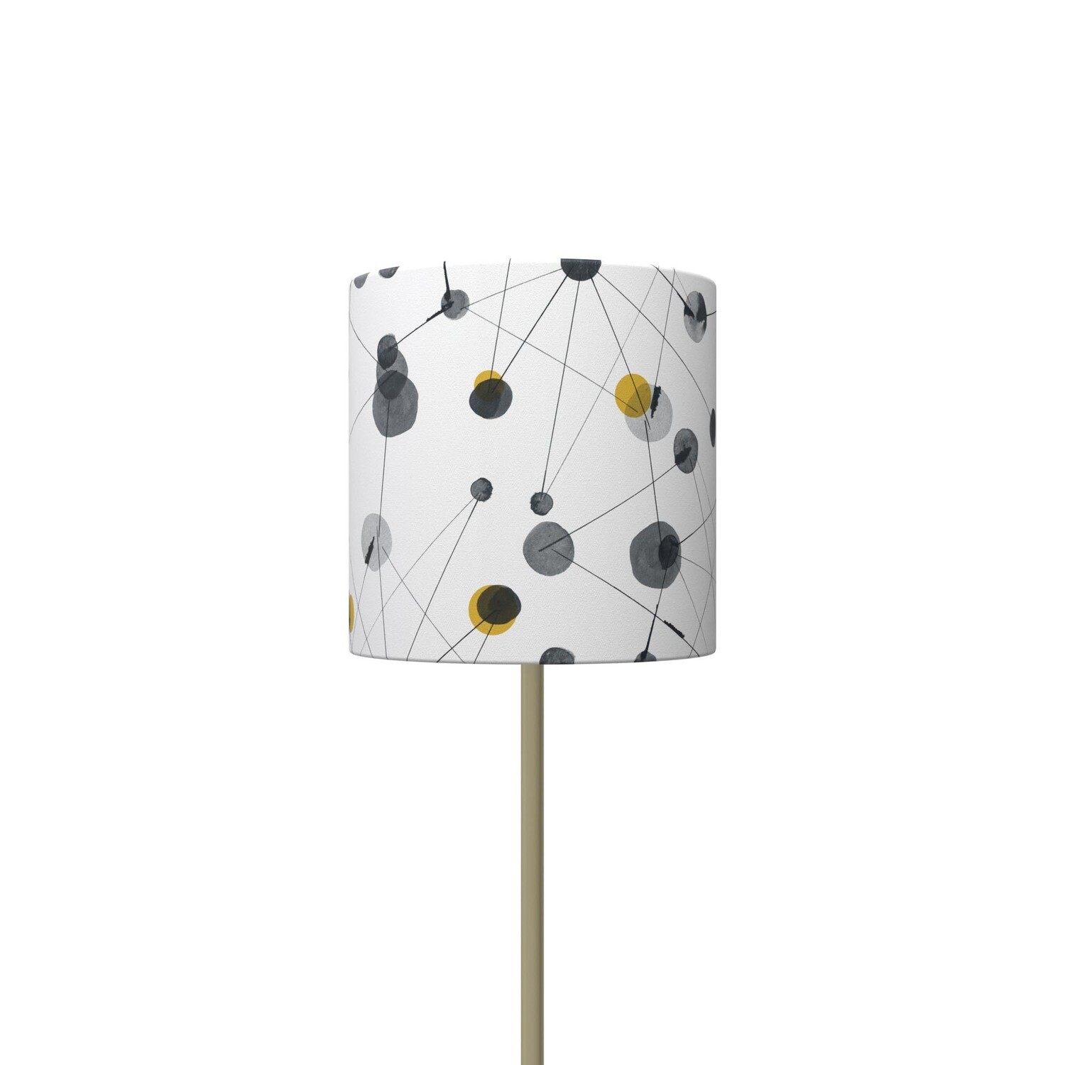 Handcrafted Linen Cotton Lampshade in GeoDot | Winter Sun- Custom Montreal Design