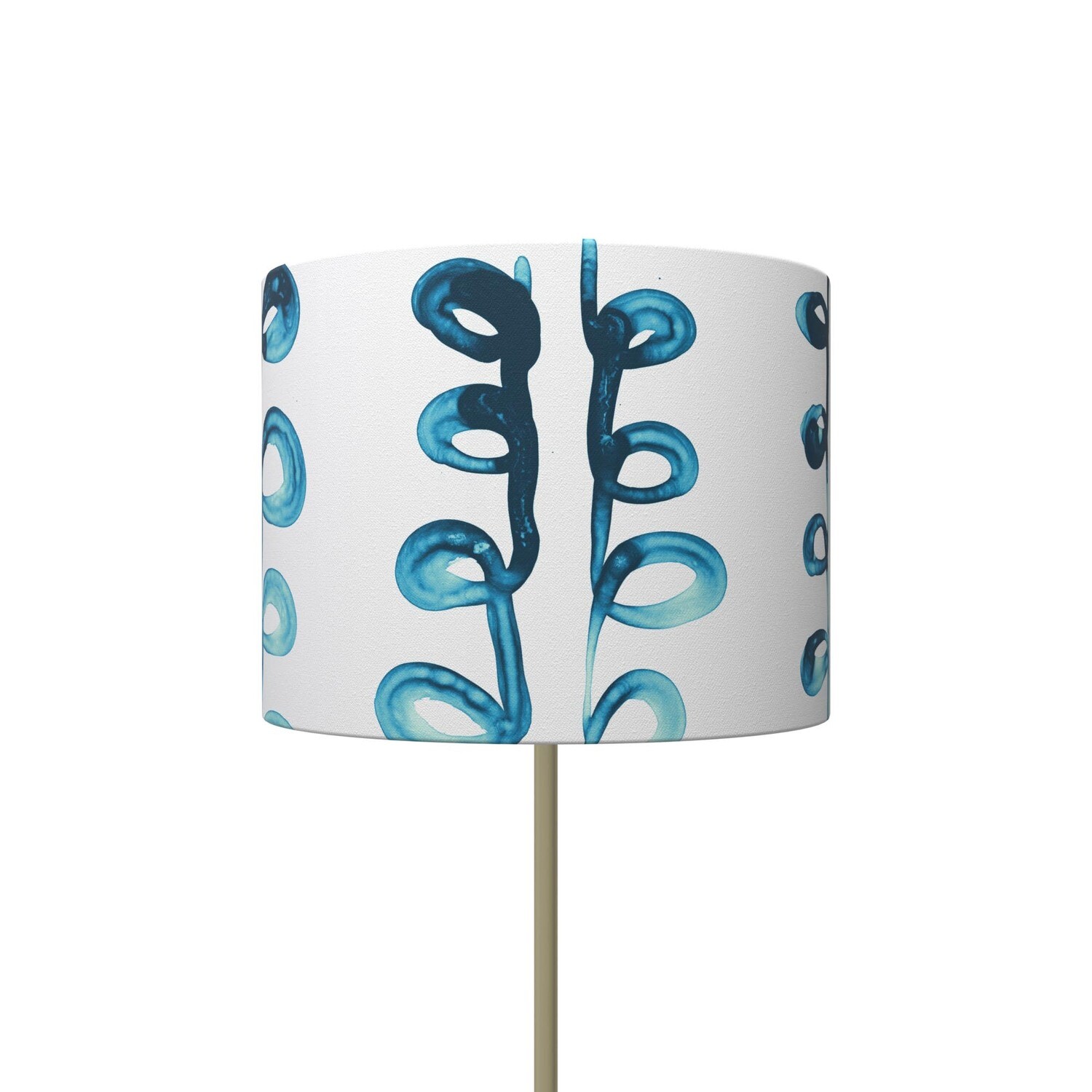 Handcrafted Linen Cotton Lampshade in Loop Vertical | Winter Blues- Custom Montreal Design
