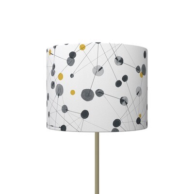 Handcrafted Linen Cotton Lampshade in GeoDot | Winter Sun- Custom Montreal Design