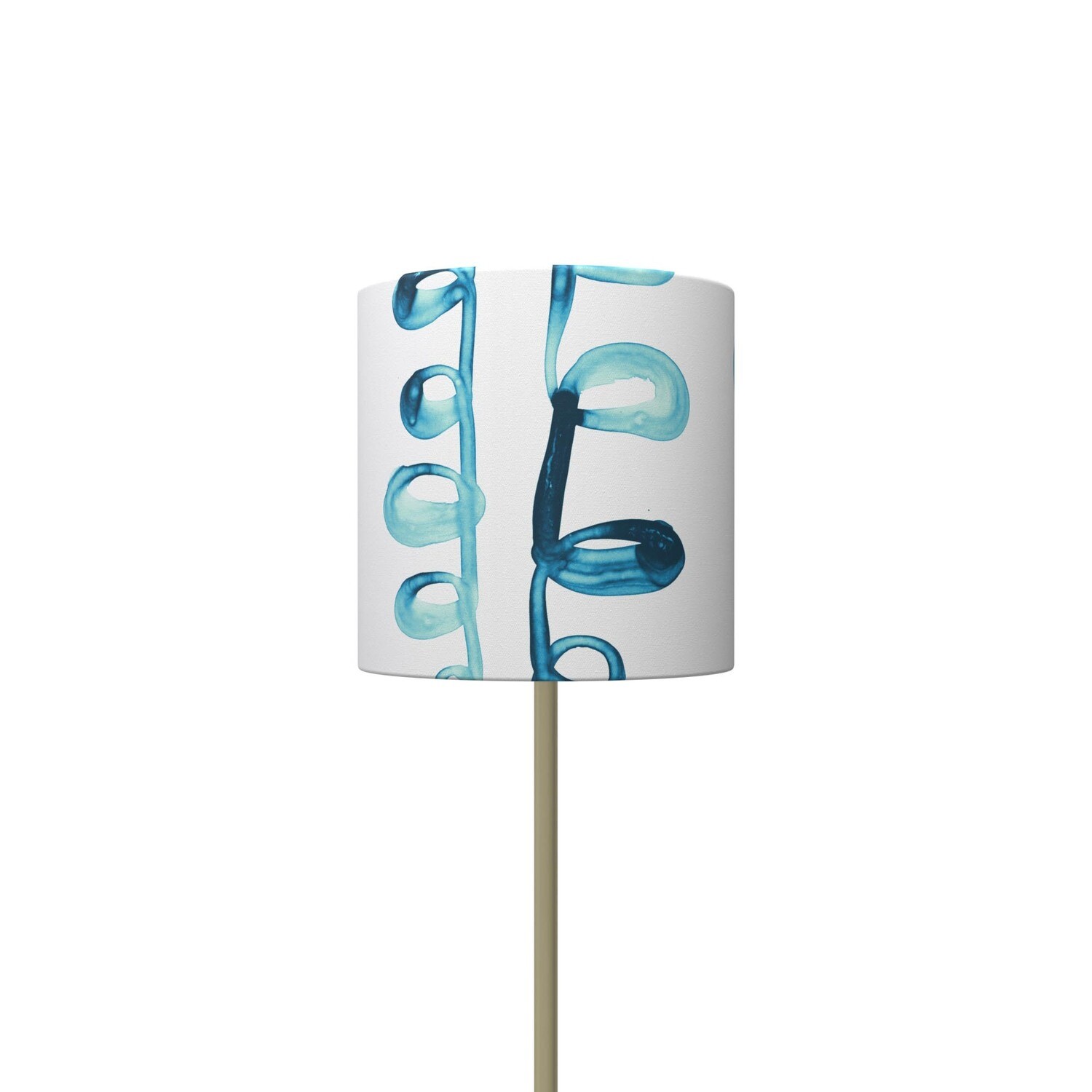 Handcrafted Linen Cotton Lampshade in Loop Vertical | Winter Blues- Custom Montreal Design