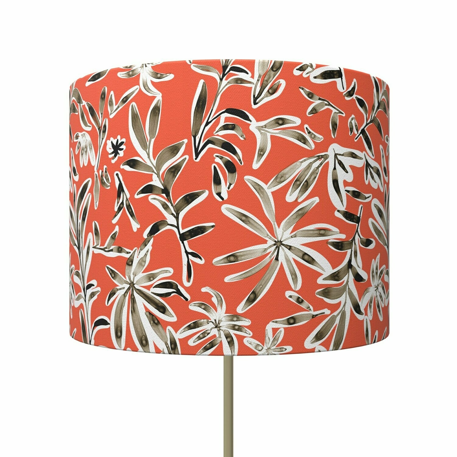 Handcrafted Linen Cotton Lampshade in Ficus Scatter | Pounce- Custom Montreal Design