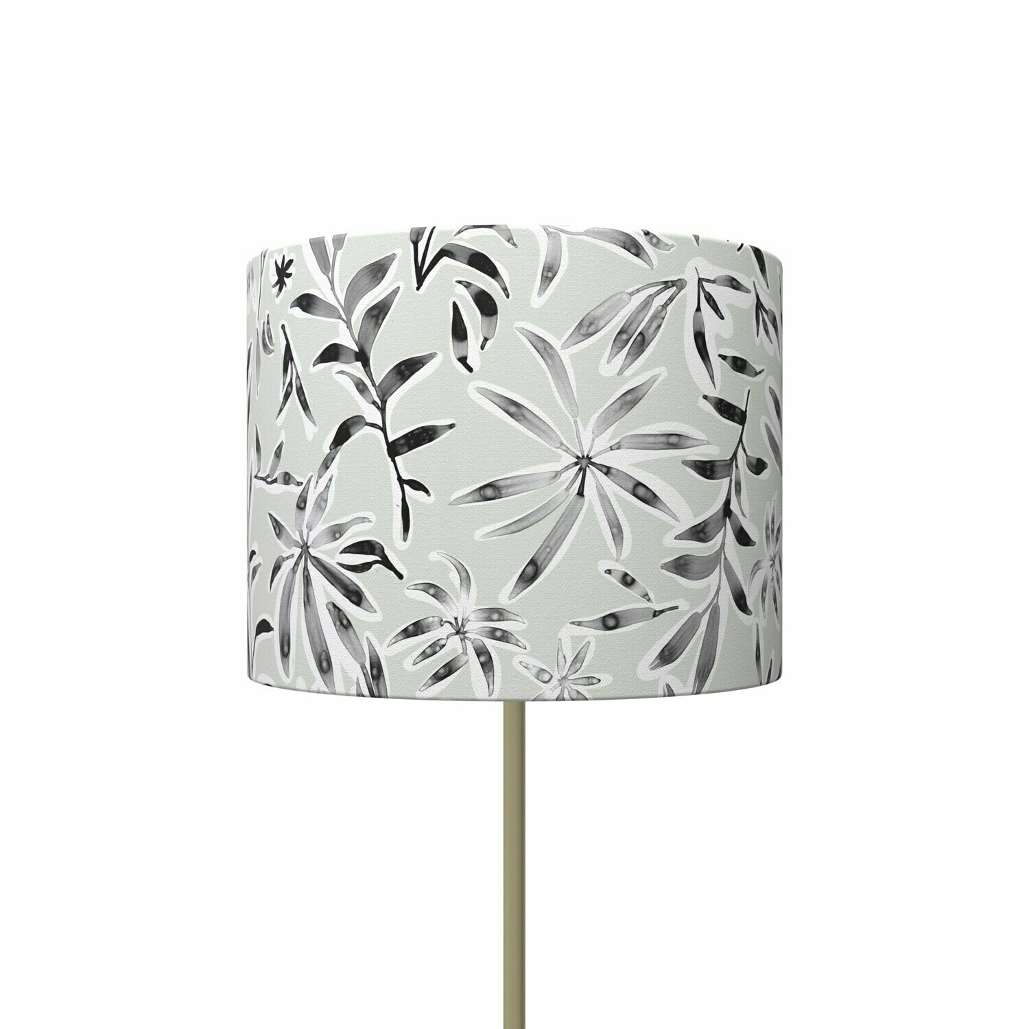 Handcrafted Linen Cotton Lampshade in Ficus Scatter | Pause- Custom Montreal Design