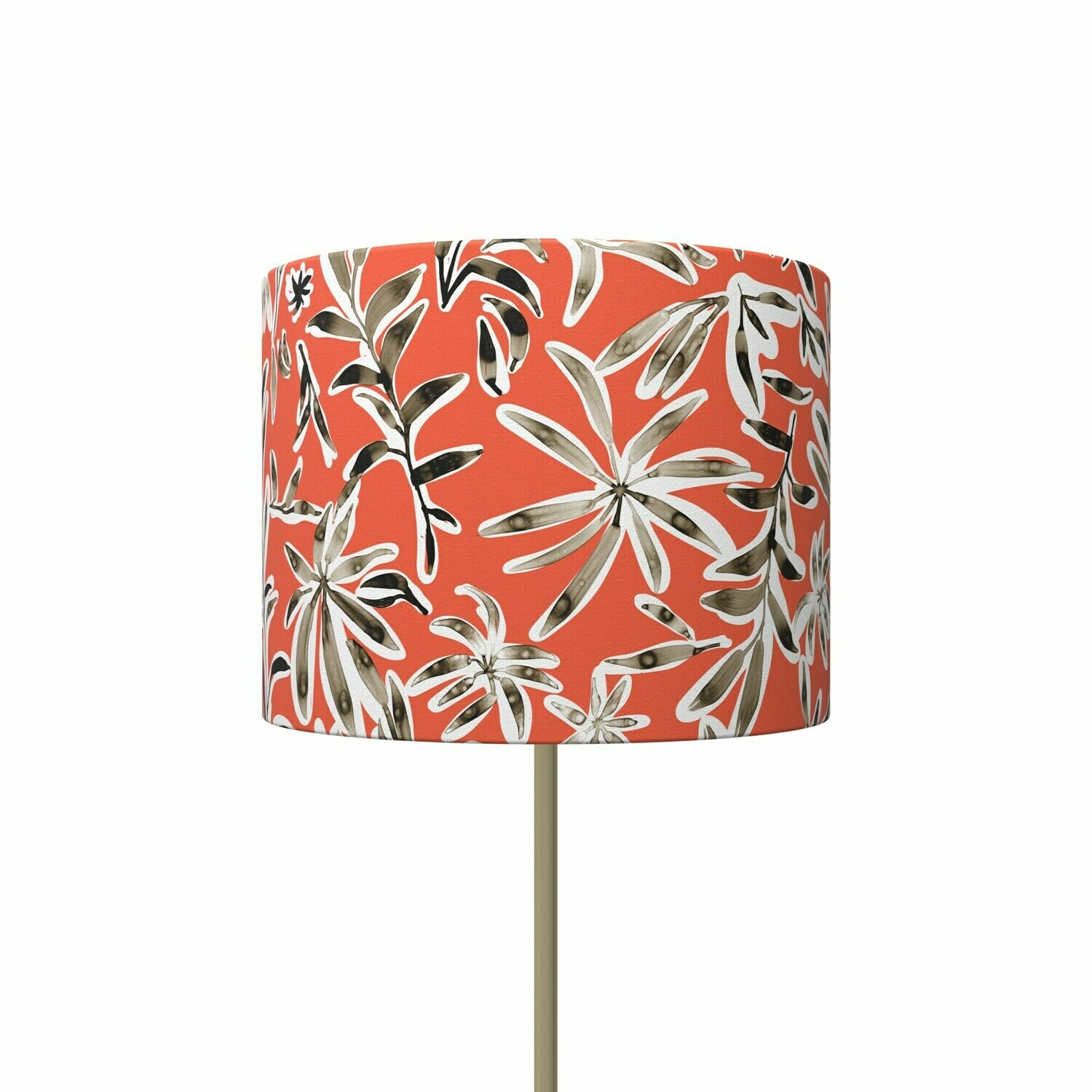 Handcrafted Linen Cotton Lampshade in Ficus Scatter | Pounce- Custom Montreal Design