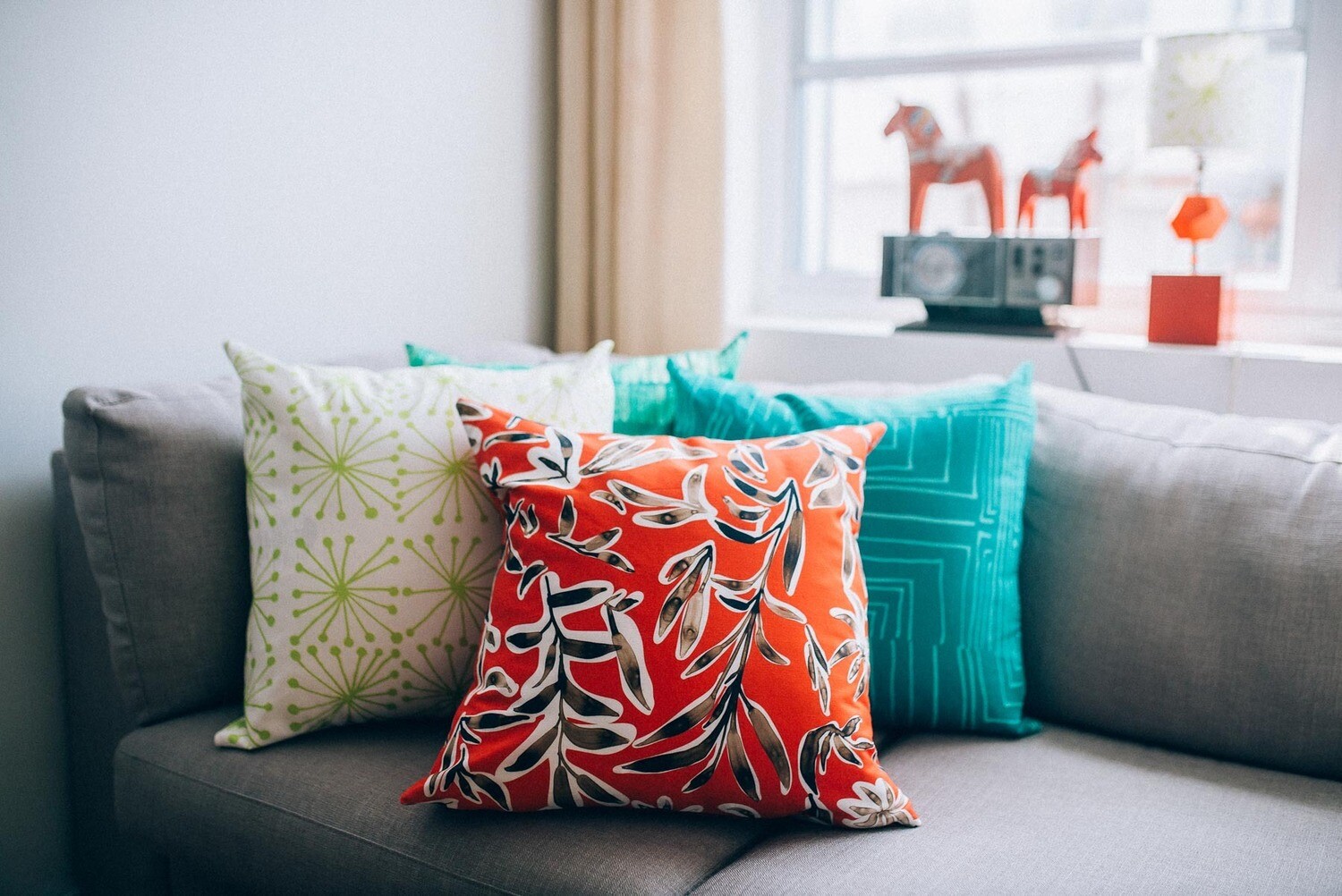 Handcrafted Linen Cotton Lampshade in Ficus Scatter | Pounce- Custom Montreal Design