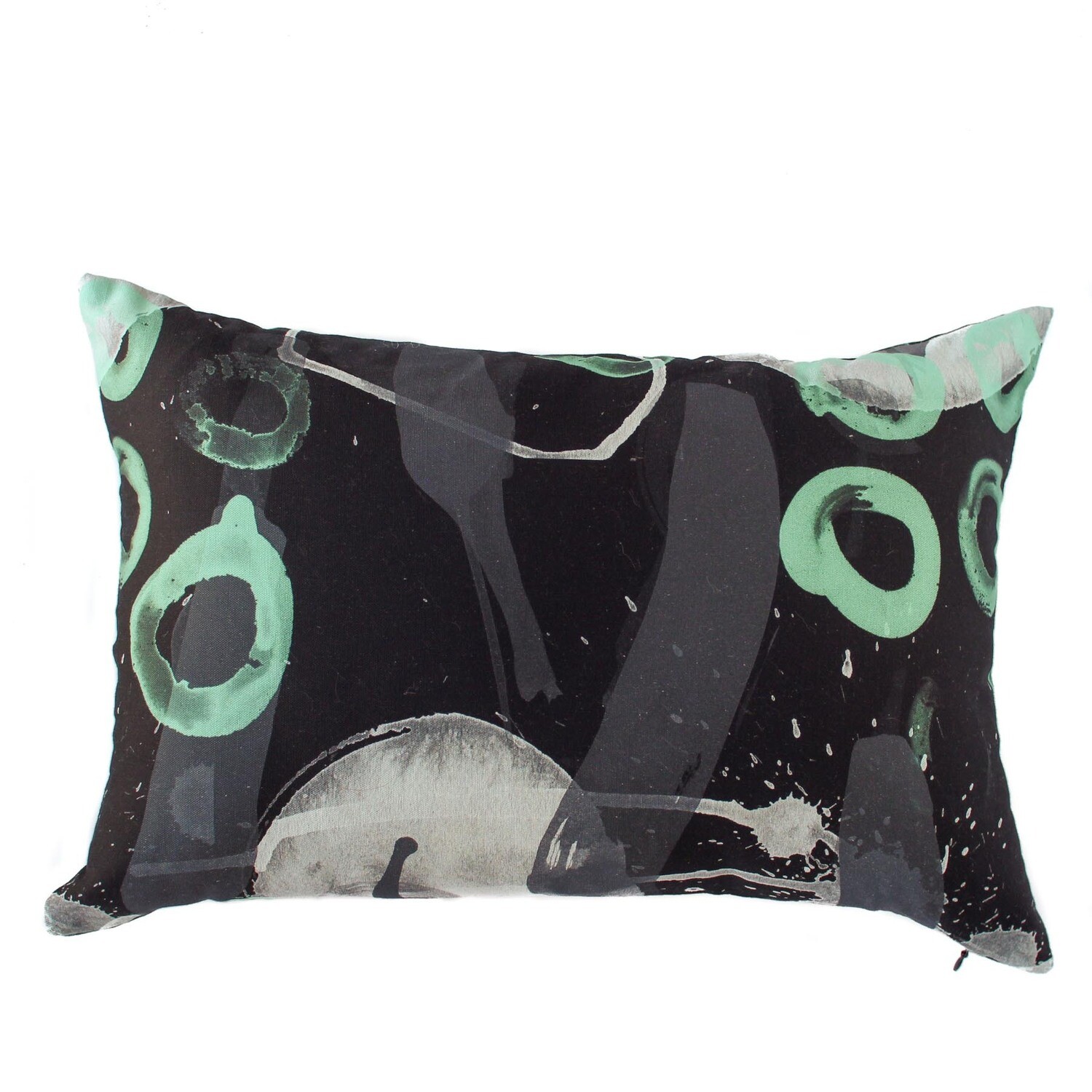 Linen Cotton Decorative Pillow - Swim | Forest Pattern - Handcrafted Montreal