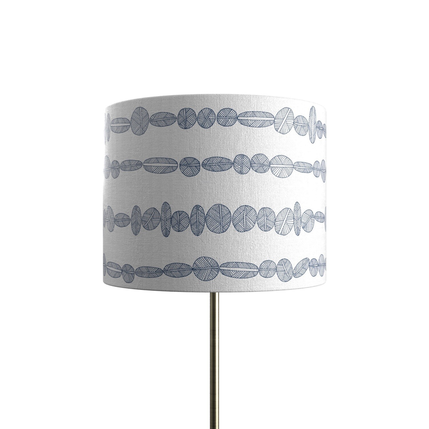 Handcrafted Linen Cotton Lampshade in Flint | Navy- Custom Montreal Design
