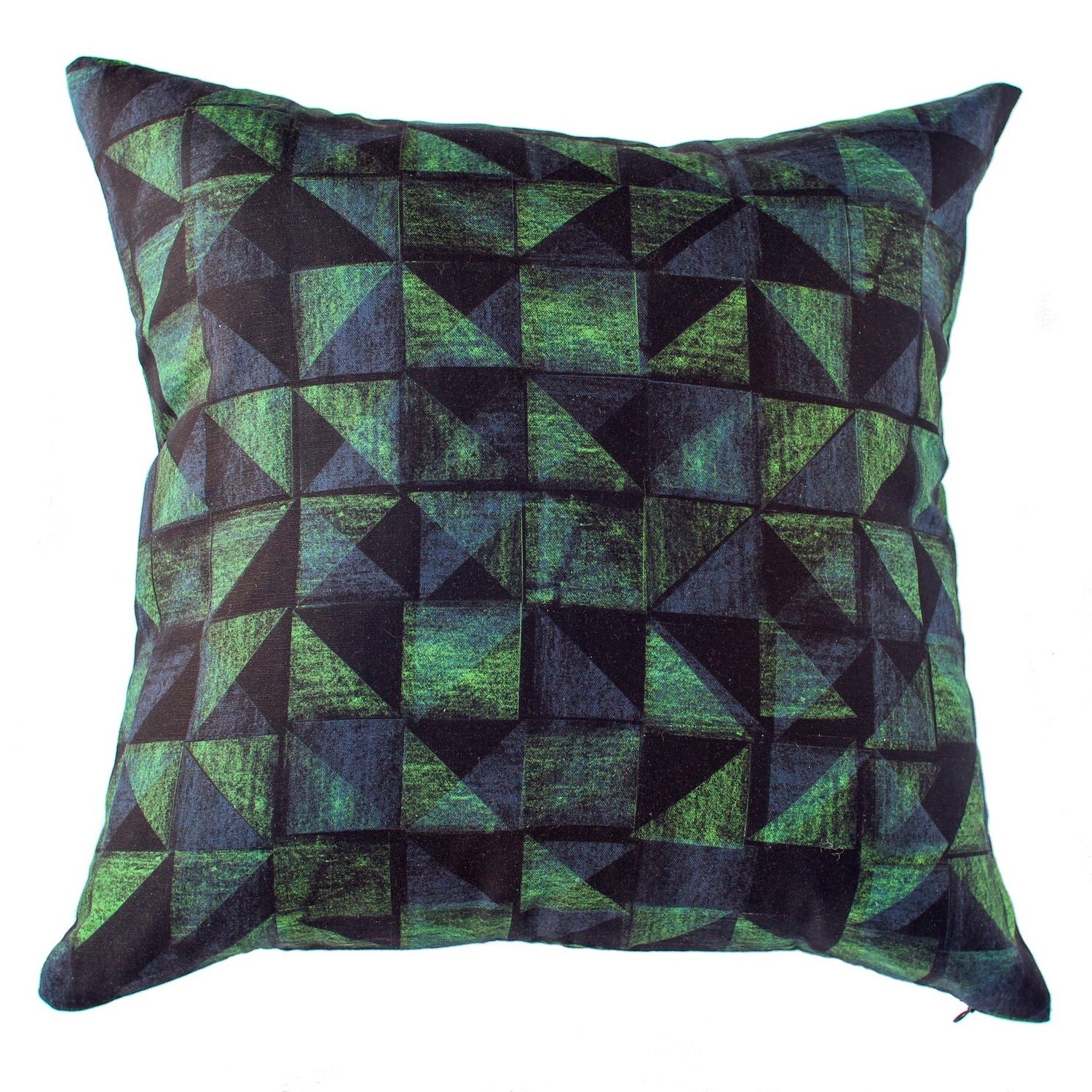 Linen Cotton Decorative Pillow - Tile | Forest Pattern - Handcrafted Montreal