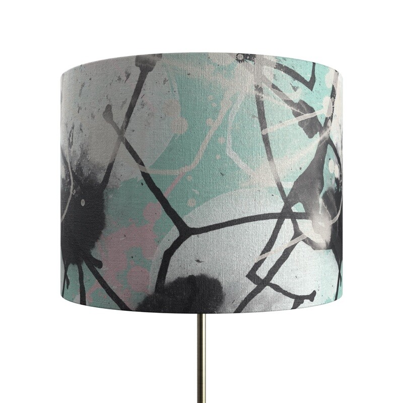 Handcrafted Linen Cotton Lampshade in Suss | Mint- Custom Montreal Design