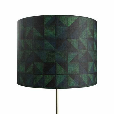 Handcrafted Linen Cotton Lampshade in Tile | Forest- Custom Montreal Design