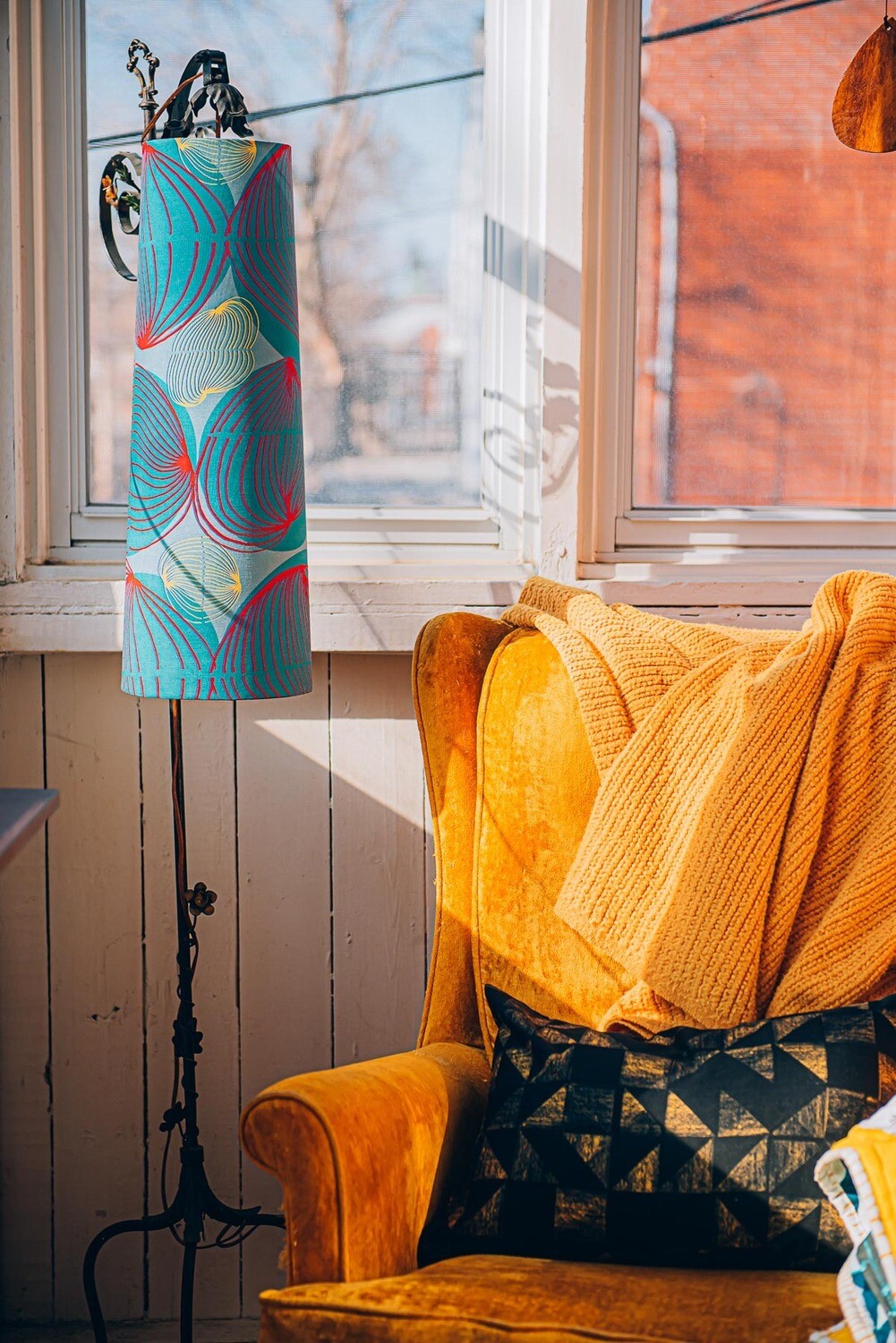 Handcrafted Linen Cotton Lampshade in Tumble | Gumball- Custom Montreal Design