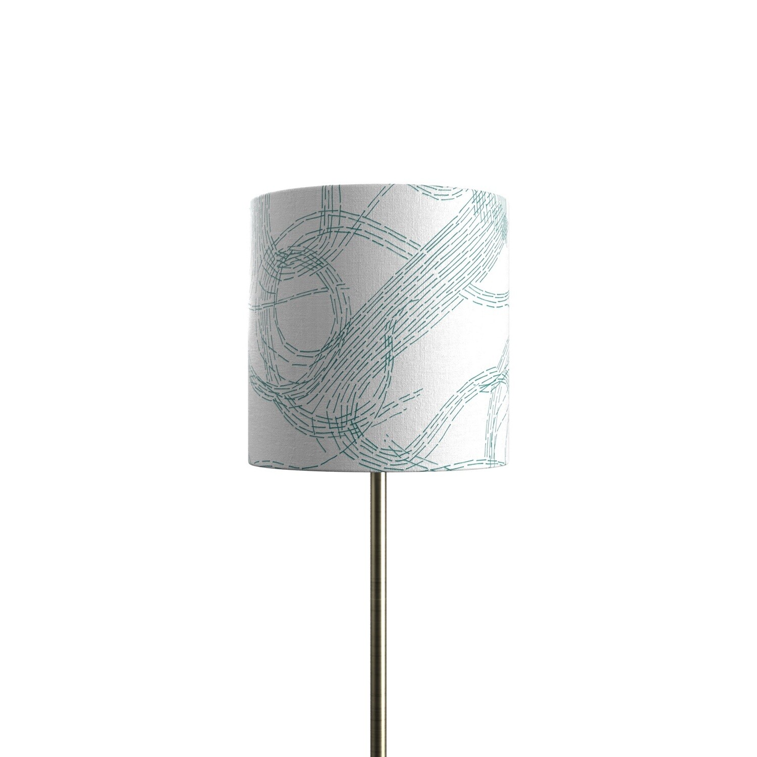 Handcrafted Linen Cotton Lampshade in Swell | Mint- Custom Montreal Design