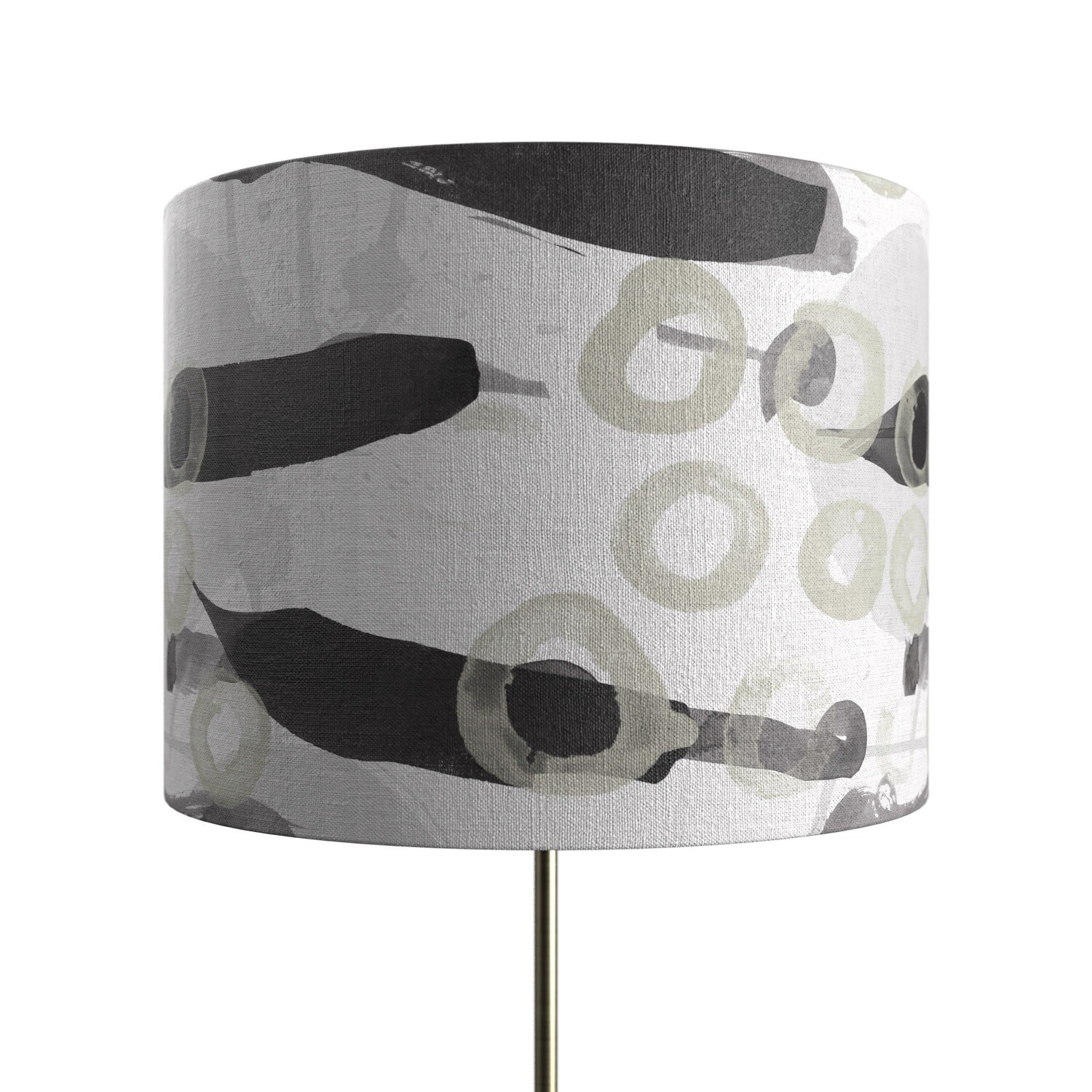 Handcrafted Linen Cotton Lampshade in Swim | Cream- Custom Montreal Design