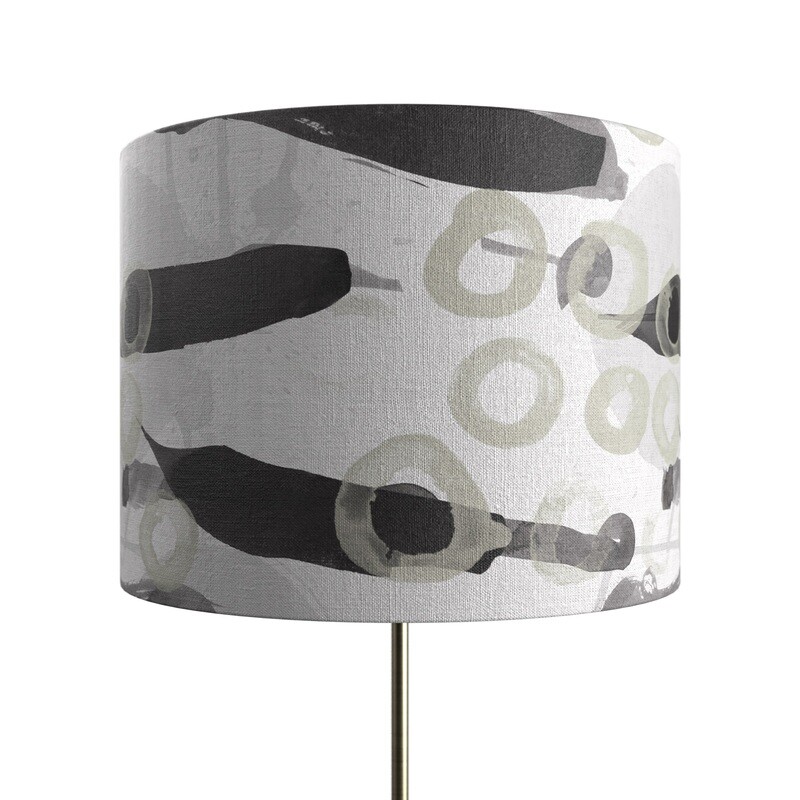 Handcrafted Linen Cotton Lampshade in Swim | Cream- Custom Montreal Design