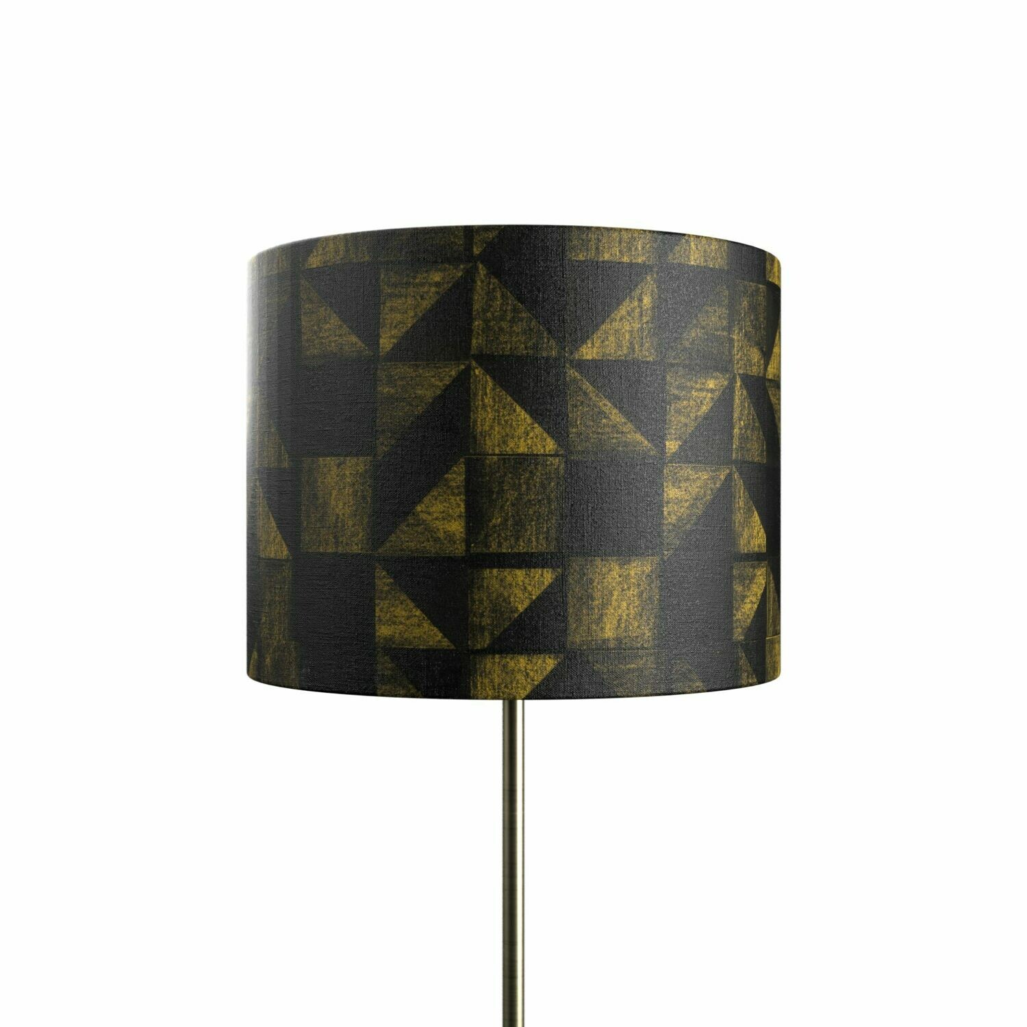 Handcrafted Linen Cotton Lampshade in Tile | Golden- Custom Montreal Design