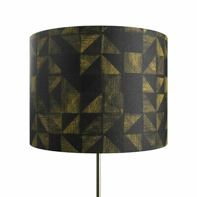 Handcrafted Linen Cotton Lampshade in Tile | Golden- Custom Montreal Design