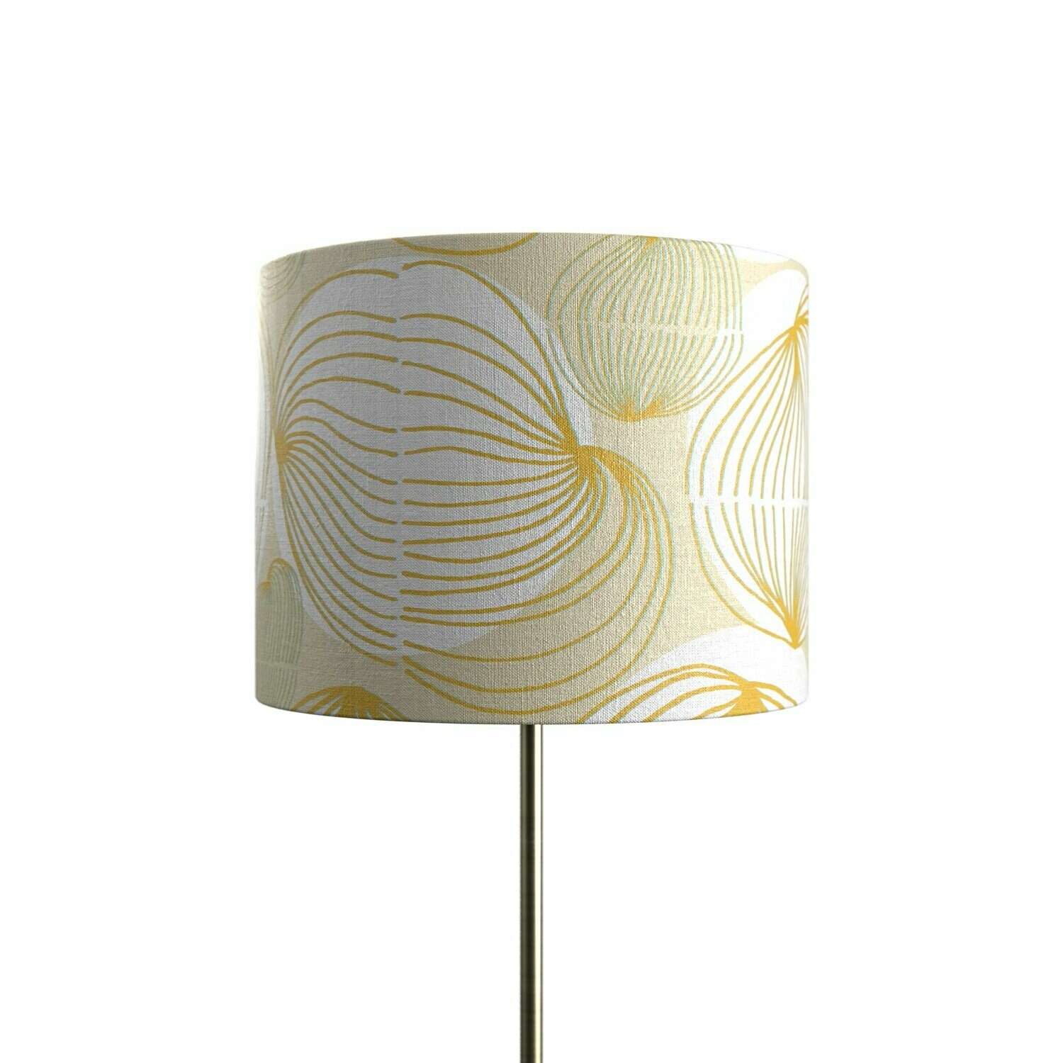 Handcrafted Linen Cotton Lampshade in Tumble | Citron- Custom Montreal Design