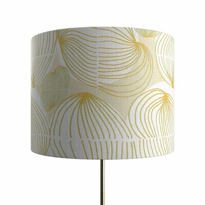 Handcrafted Linen Cotton Lampshade in Tumble | Citron- Custom Montreal Design