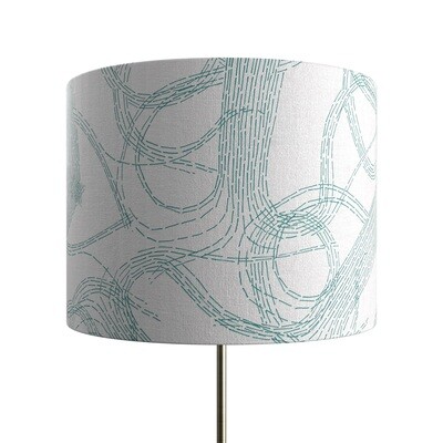 Handcrafted Linen Cotton Lampshade in Swell | Mint- Custom Montreal Design