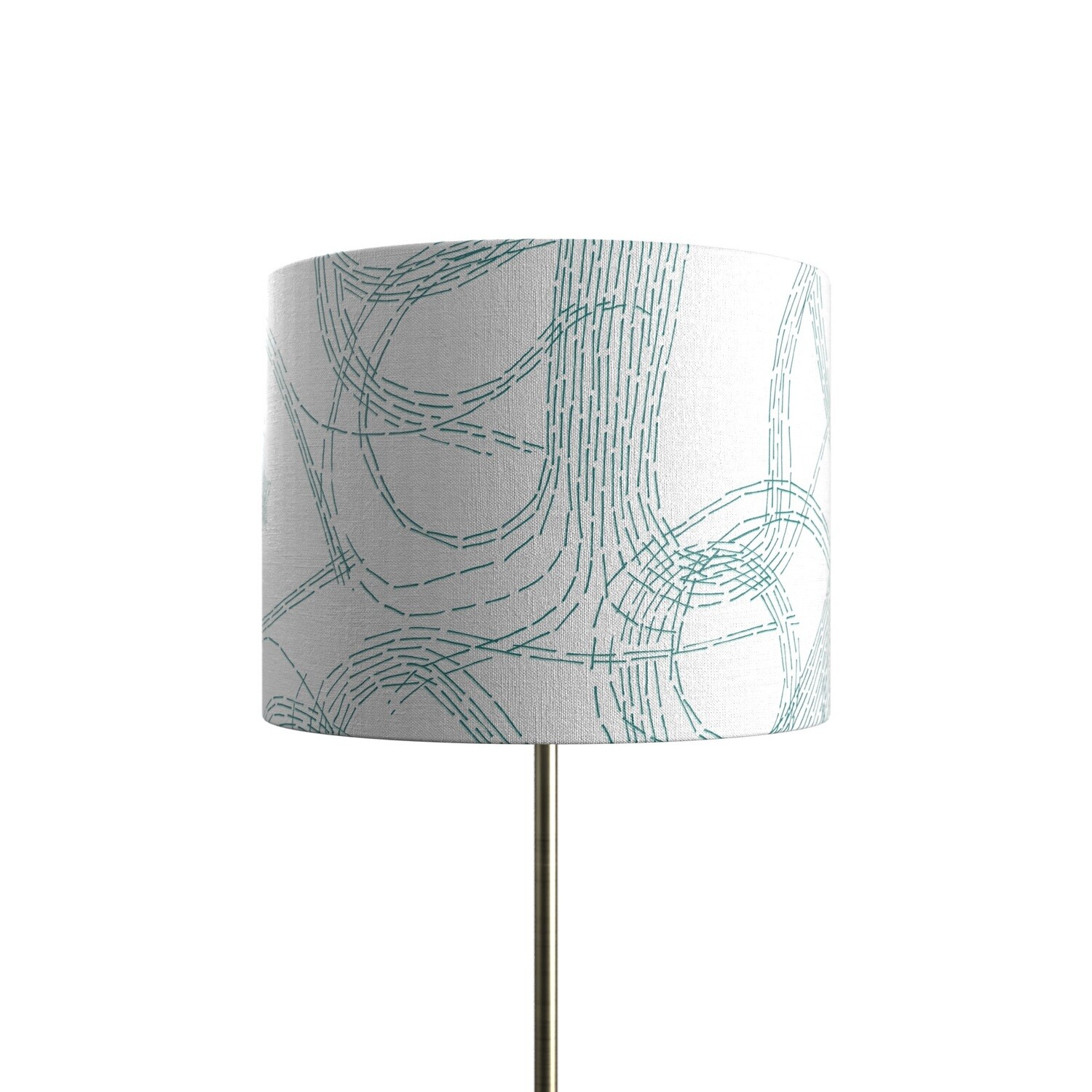 Handcrafted Linen Cotton Lampshade in Swell | Mint- Custom Montreal Design