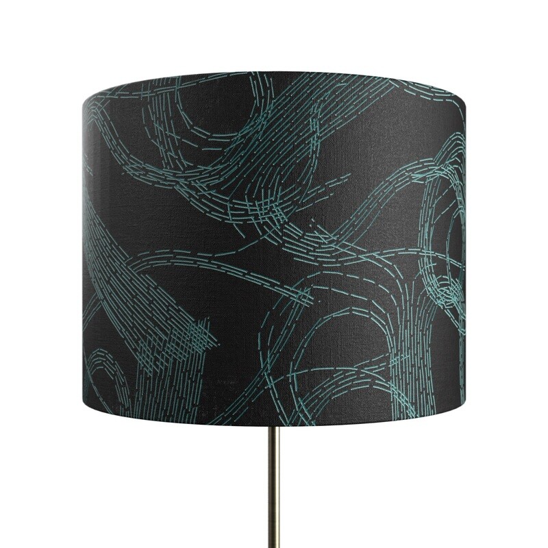 Handcrafted Linen Cotton Lampshade in Swell | Forest- Custom Montreal Design