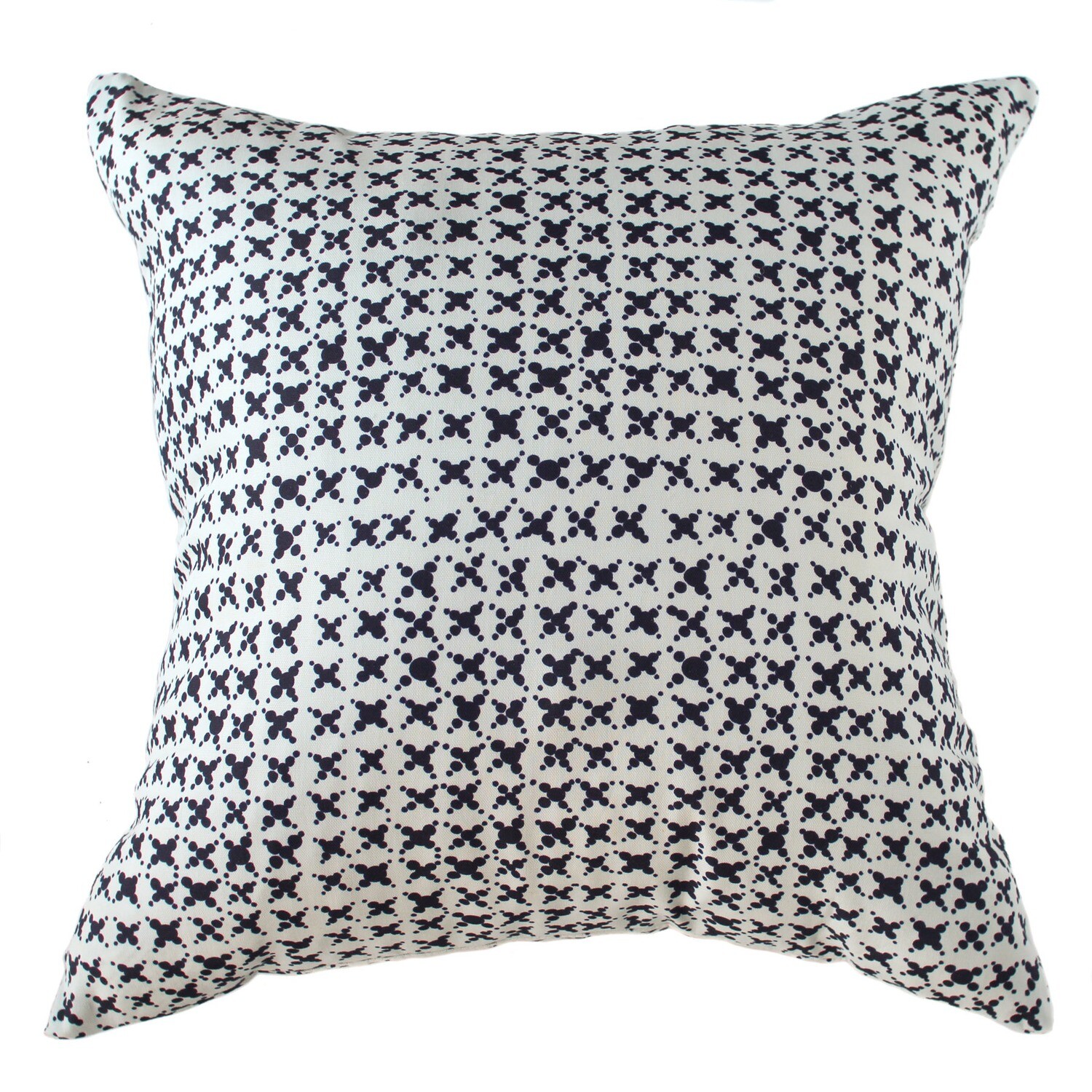 Linen Cotton Decorative Pillow - Smatte | Navy Pattern - Handcrafted Montreal