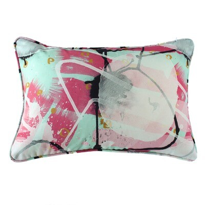 Linen Cotton Decorative Pillow - Fritz | Gumball Pattern - Handcrafted Montreal