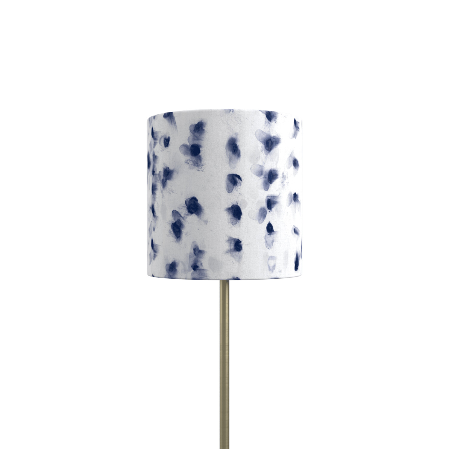 Handcrafted Linen Cotton Lampshade in Smudge | Indigo- Custom Montreal Design