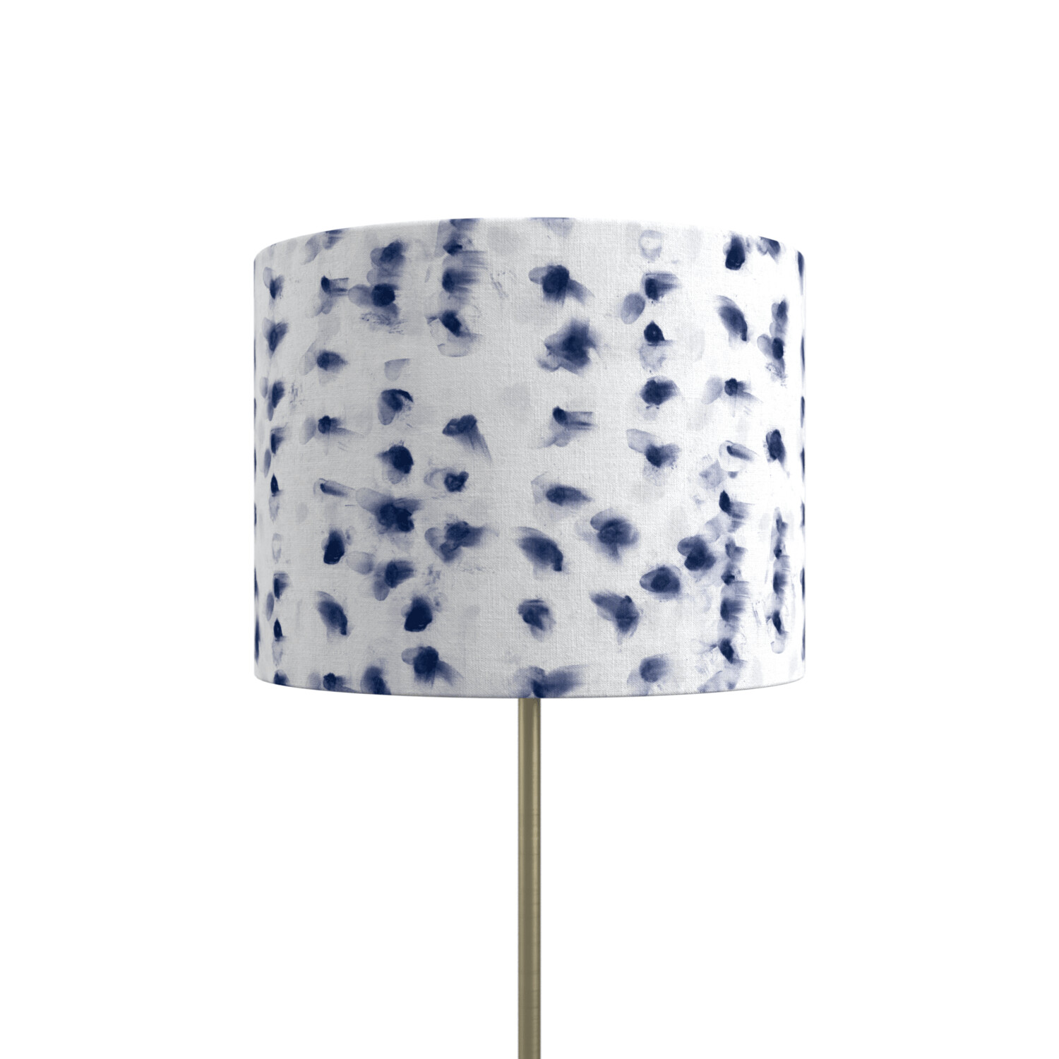 Handcrafted Linen Cotton Lampshade in Smudge | Indigo- Custom Montreal Design