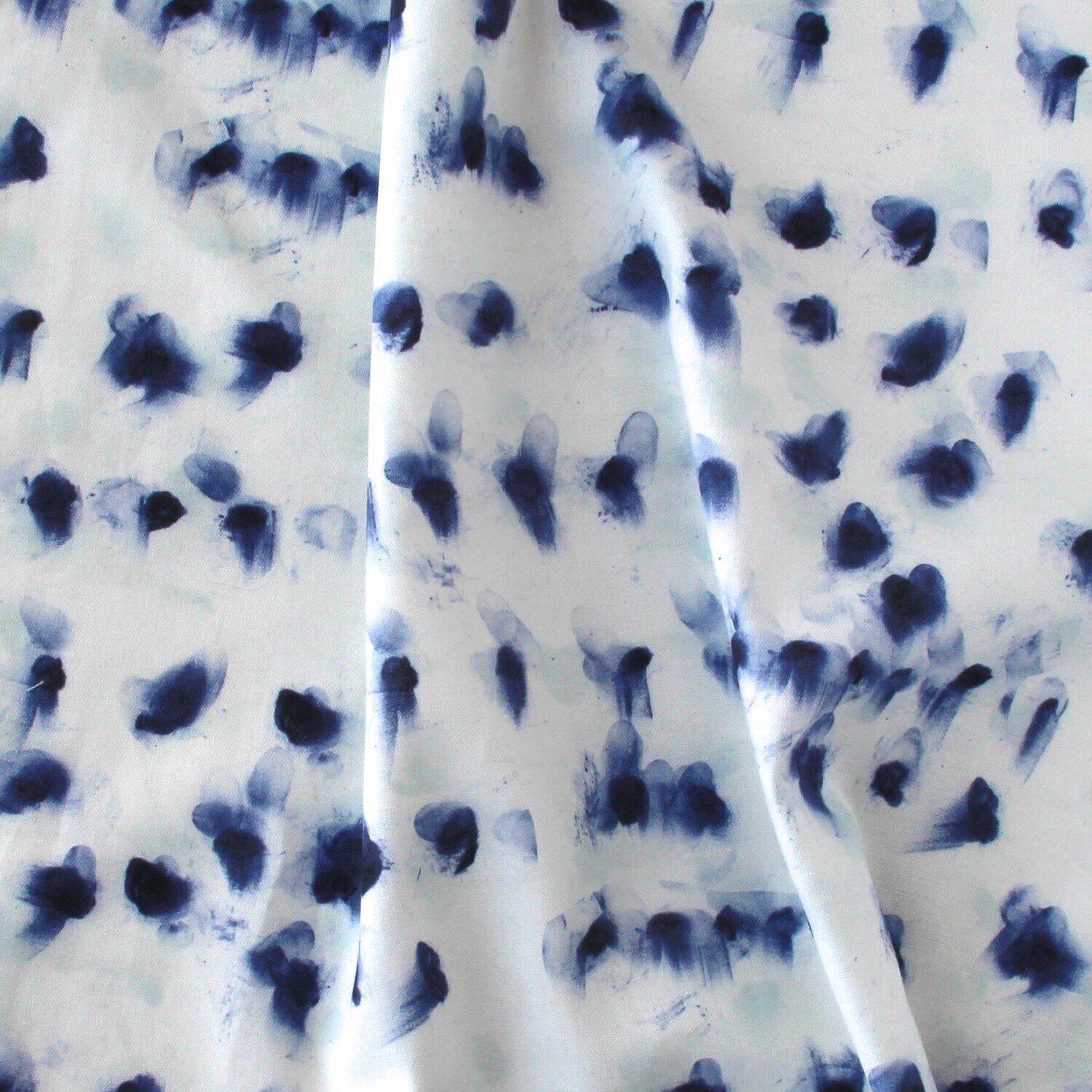 Handcrafted Linen Cotton Lampshade in Smudge | Indigo- Custom Montreal Design