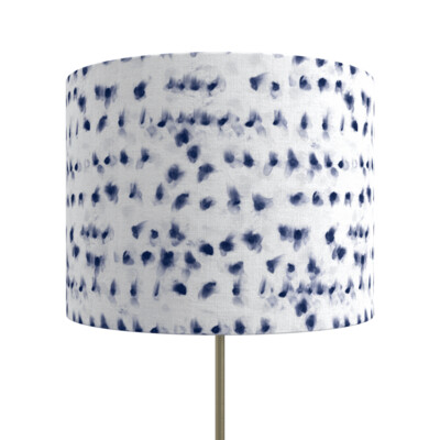 Handcrafted Linen Cotton Lampshade in Smudge | Indigo- Custom Montreal Design