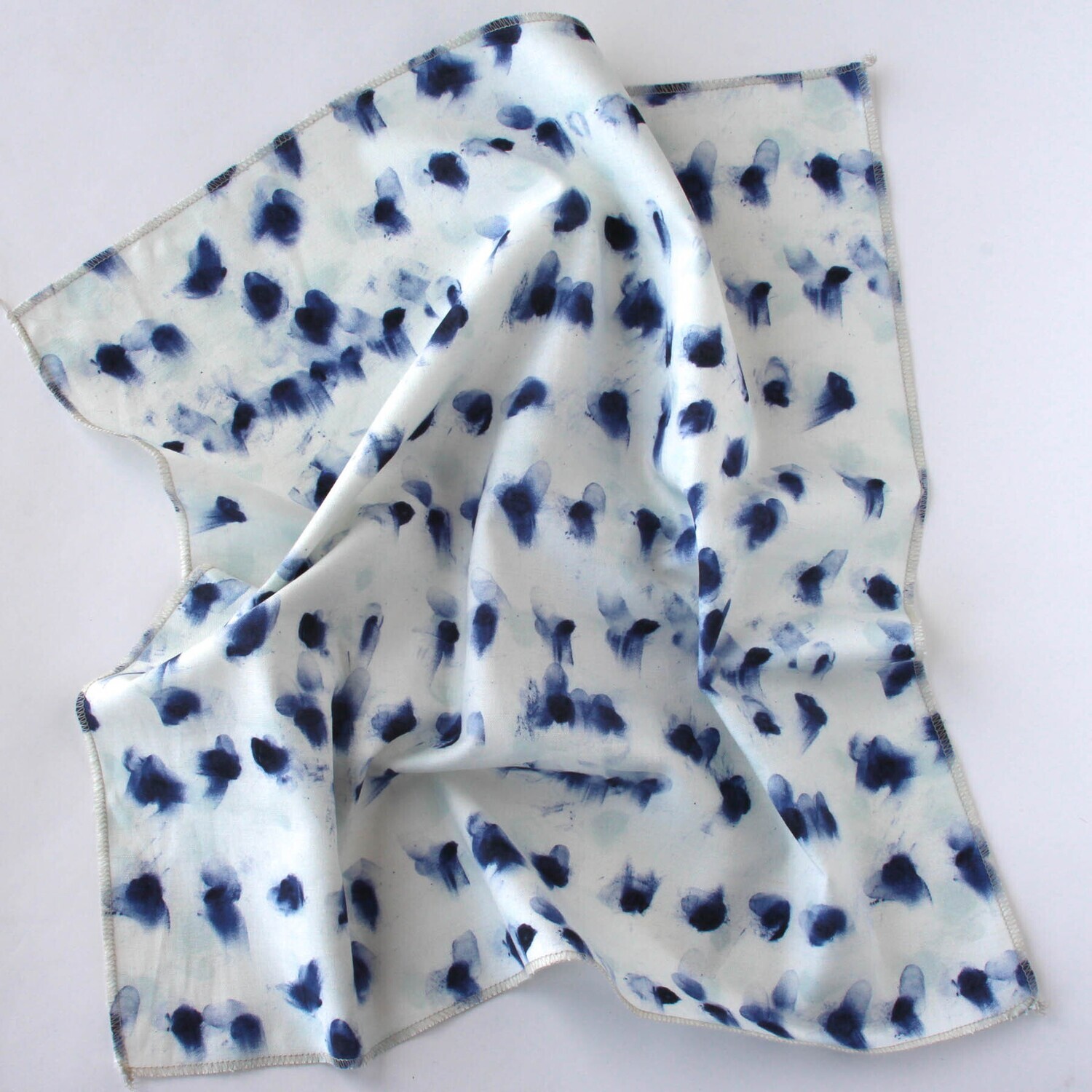 Handcrafted Linen Cotton Lampshade in Smudge | Indigo- Custom Montreal Design