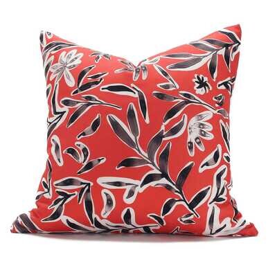 Linen Cotton Decorative Pillow - Pillow in Ficus Scatter | Pounce Pattern - Handcrafted Montreal