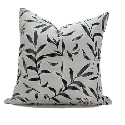Linen Cotton Decorative Pillow - Pillow in Ficus Scatter | Pause Pattern - Handcrafted Montreal