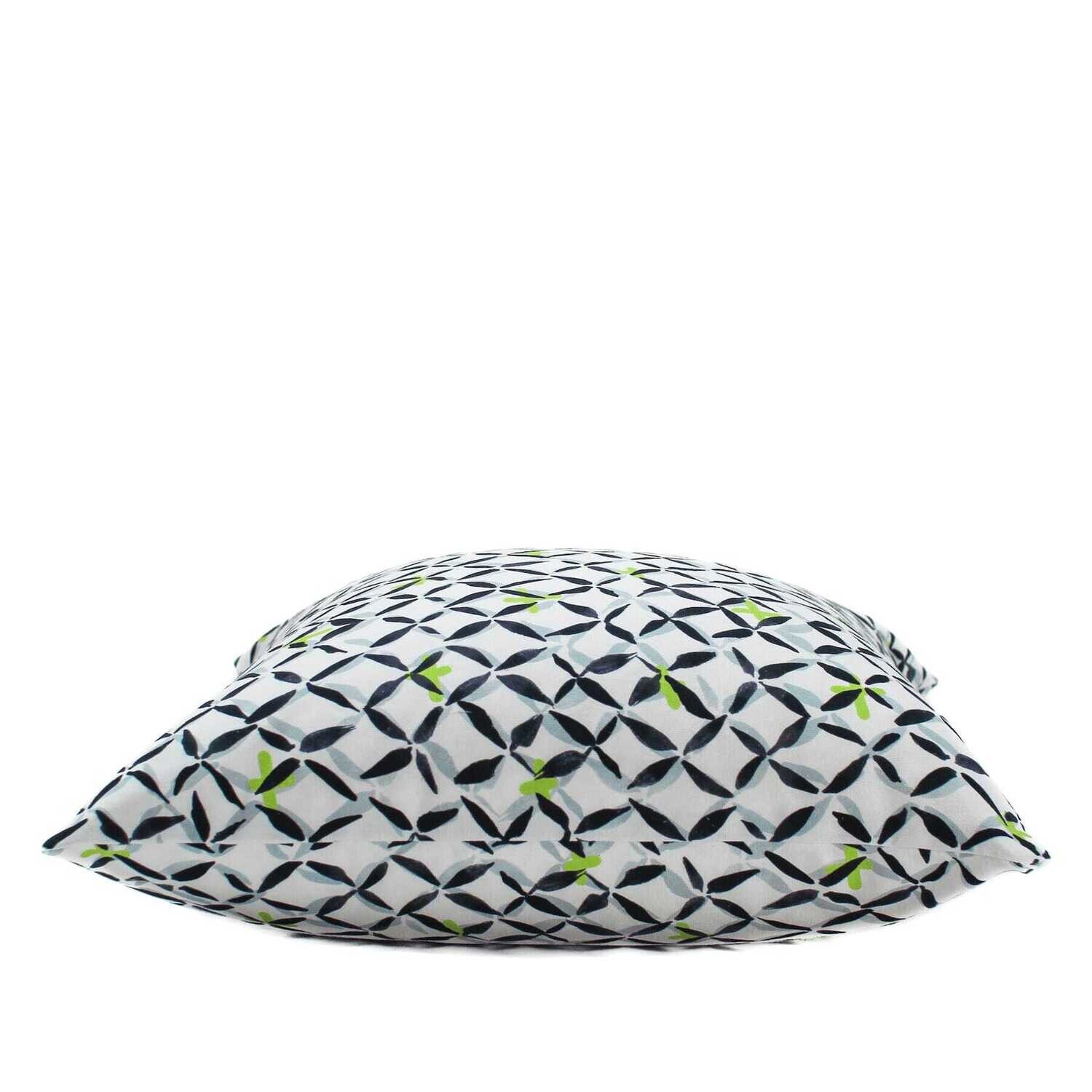 Linen Cotton Decorative Pillow - Pillow in Chainlink | Dawn Pattern - Handcrafted Montreal