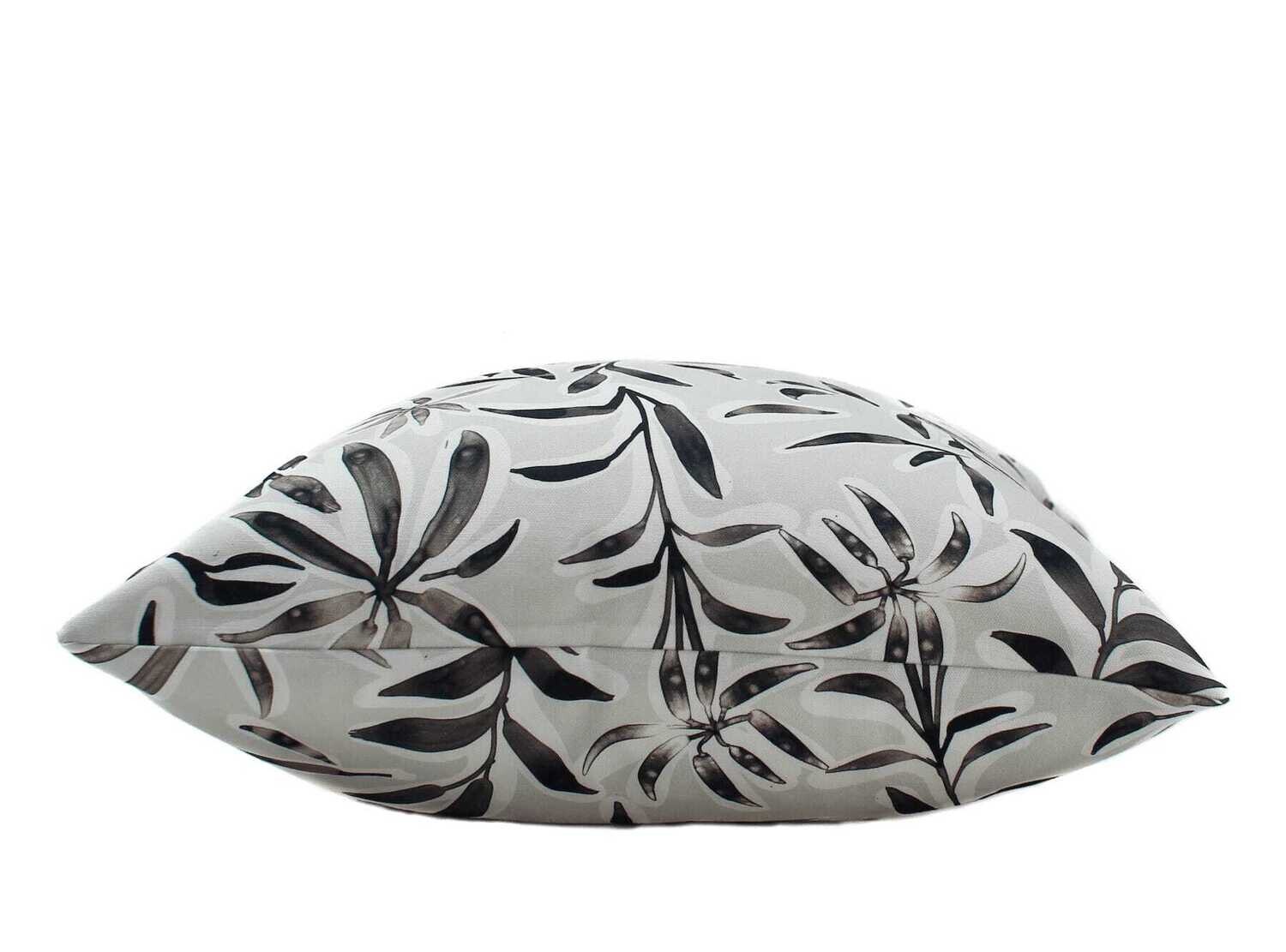 Linen Cotton Decorative Pillow - Pillow in Ficus Scatter | Pause Pattern - Handcrafted Montreal