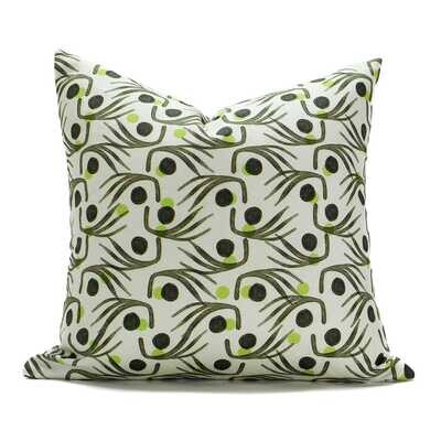 Linen Cotton Decorative Pillow - Pillow in Whiskers | Dusk Pattern - Handcrafted Montreal