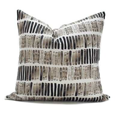 Linen Cotton Decorative Pillow - Pillow in Mown | Pause Pattern - Handcrafted Montreal