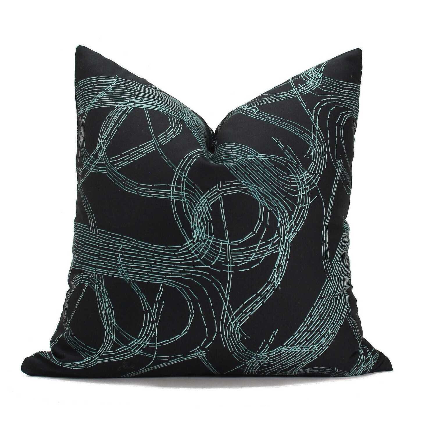 Linen Cotton Decorative Pillow - Swell | Forest Pattern - Handcrafted Montreal