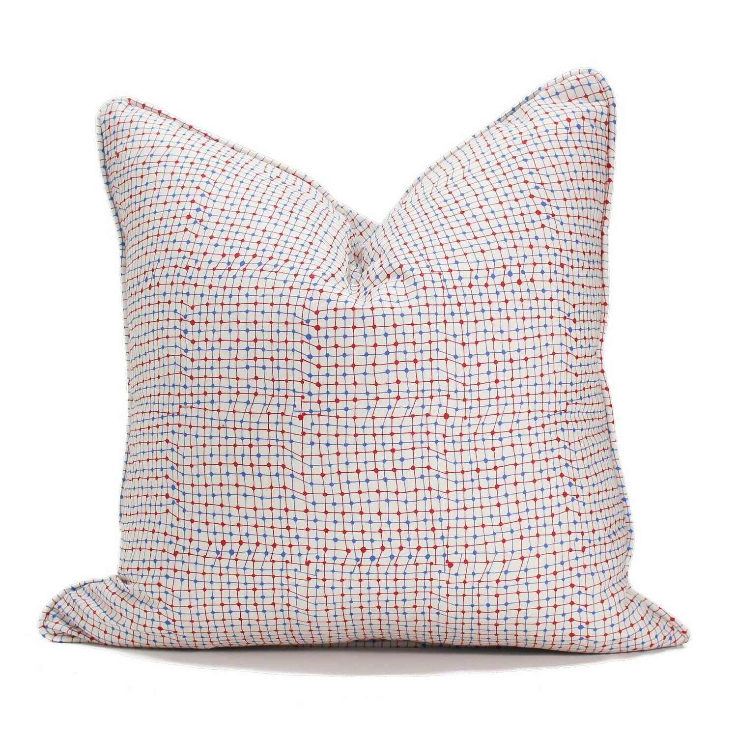 Linen Cotton Decorative Pillow - Trapeze | Gumball Pattern - Handcrafted Montreal