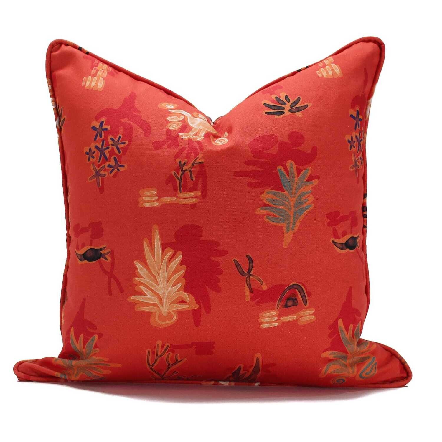 Linen Cotton Decorative Pillow - Pillow in Piña | Pounce Pattern - Handcrafted Montreal
